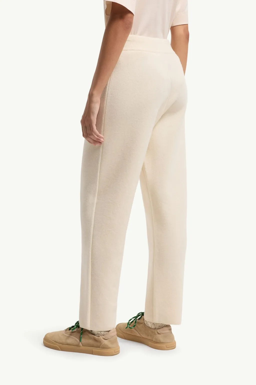 Wool & Cashmere Blend Cropped Jogging Trousers