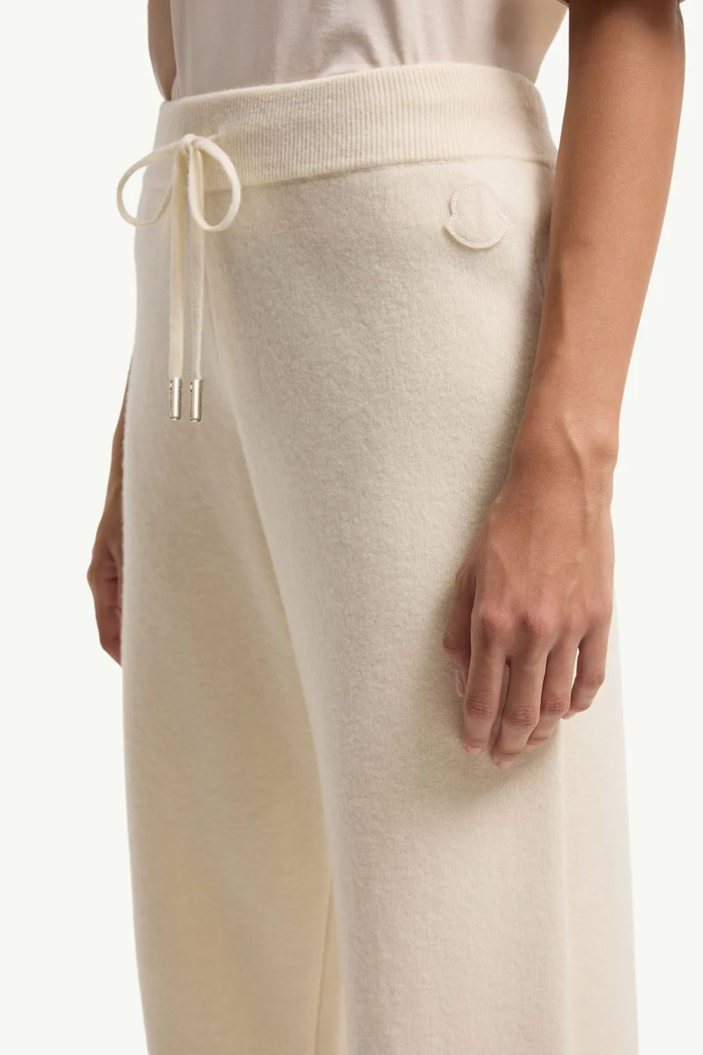 Wool & Cashmere Blend Cropped Jogging Trousers