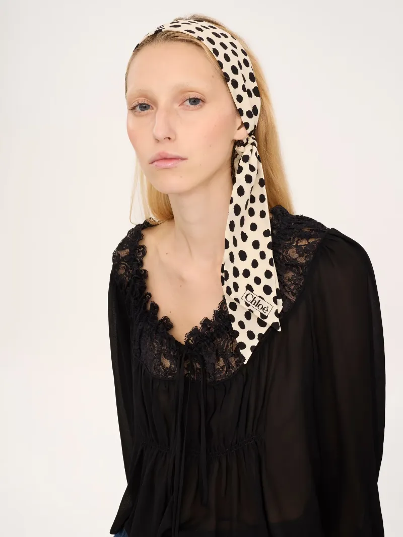 Chlo Spotted Bandeau Scarf