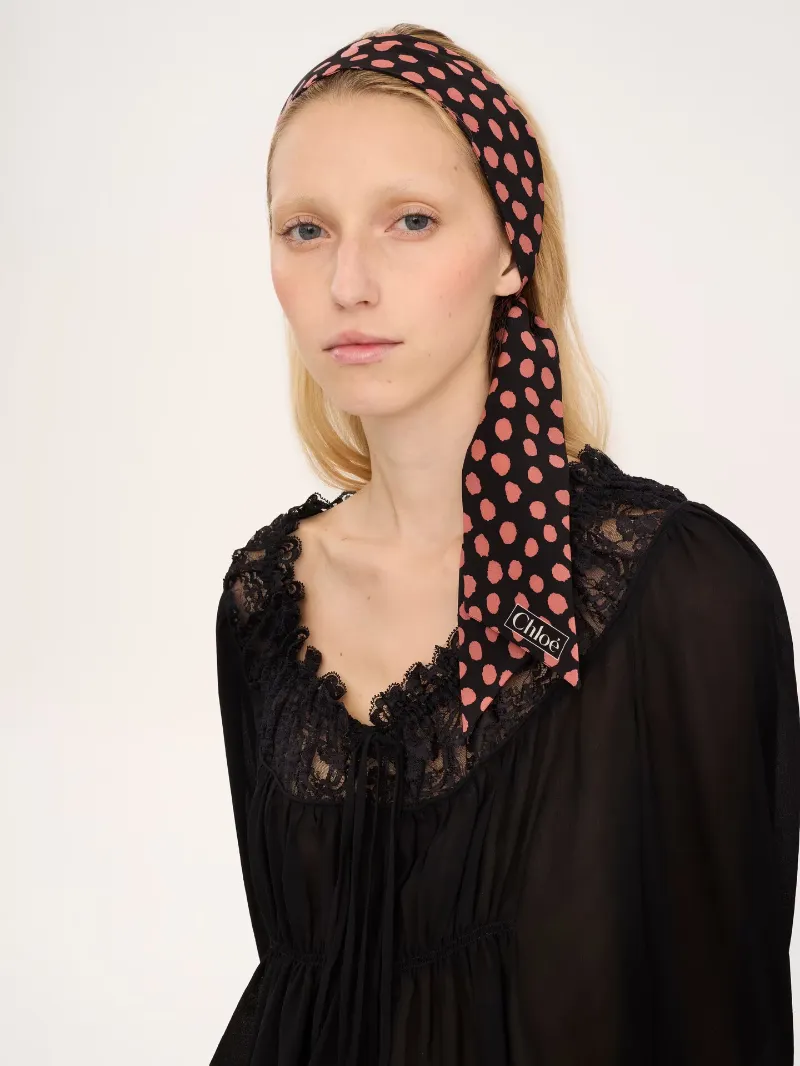 Chlo Spotted Bandeau Scarf