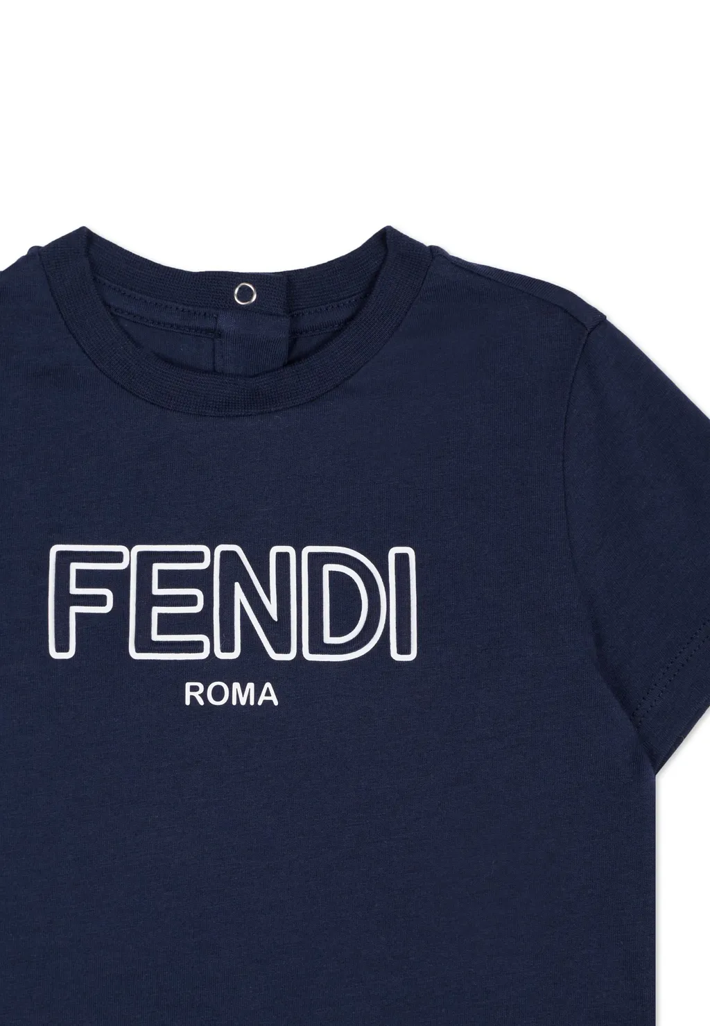 Fendi Kids Logo-Embossed Crewneck T-Shirt