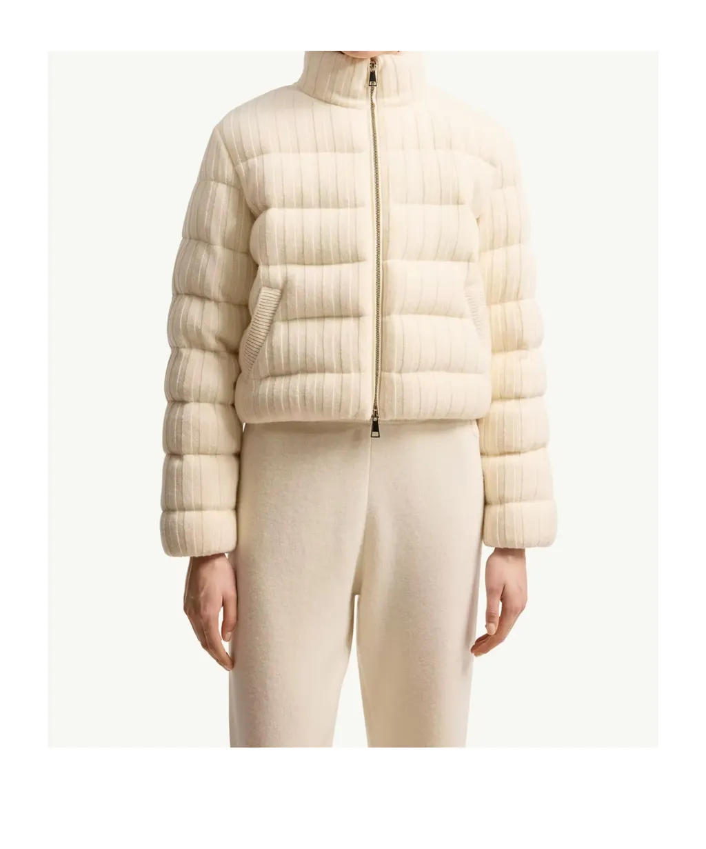 Wool & Cashmere Blend Padded Cardigan