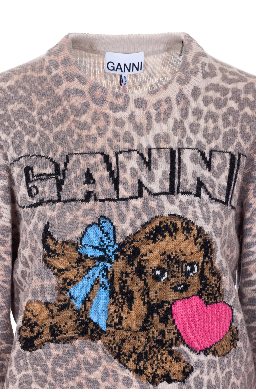 Ganni Leopard Patterned Puppy Jumper