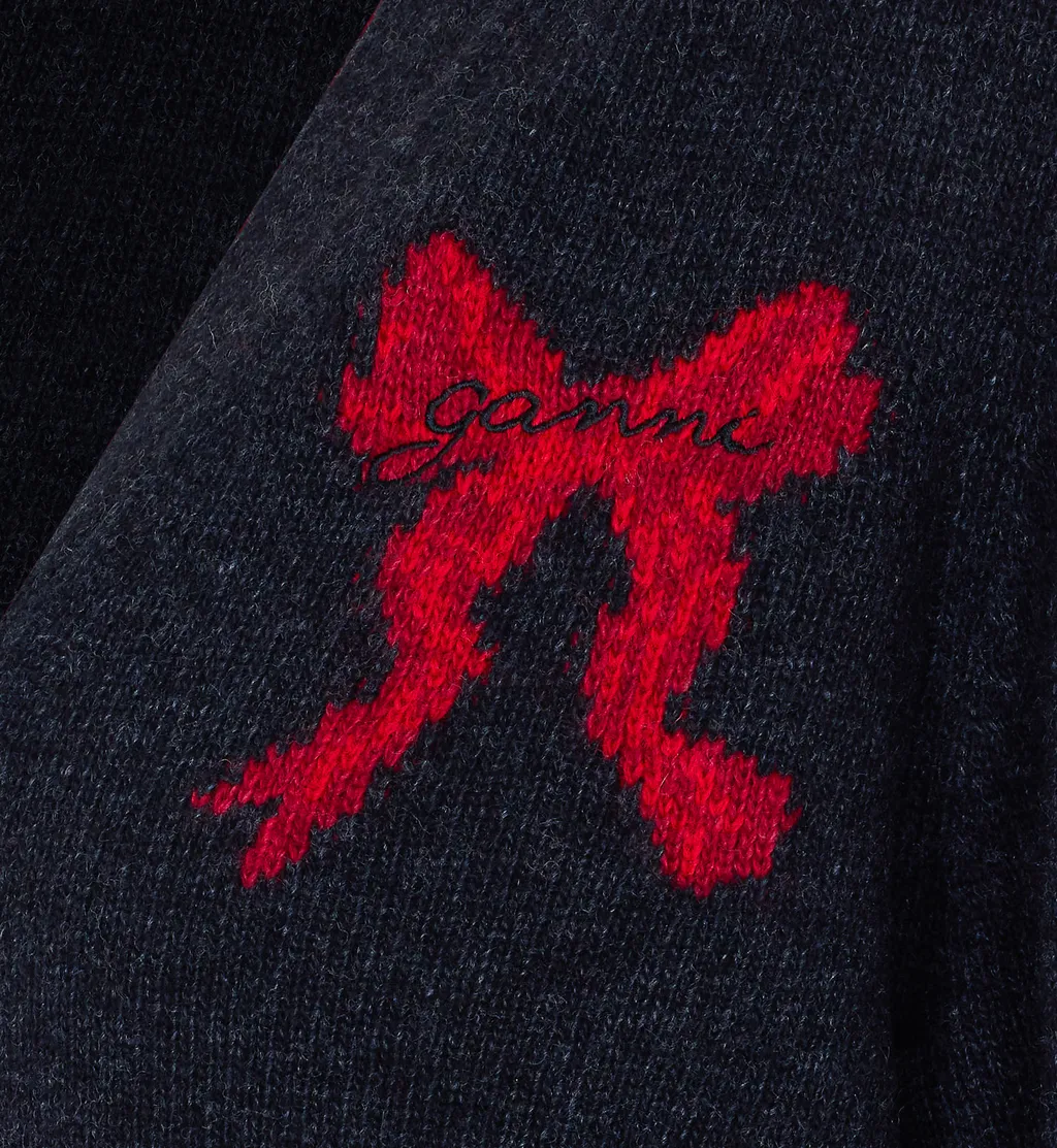 Ganni V-Neck Knitted Cardigan