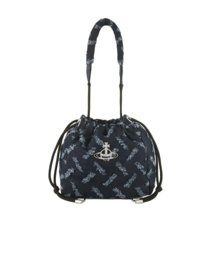 Logo Drawstring Bucket Bag
