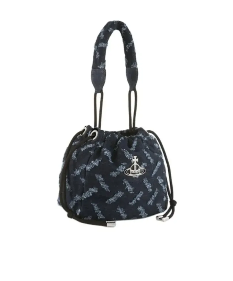 Logo Drawstring Bucket Bag