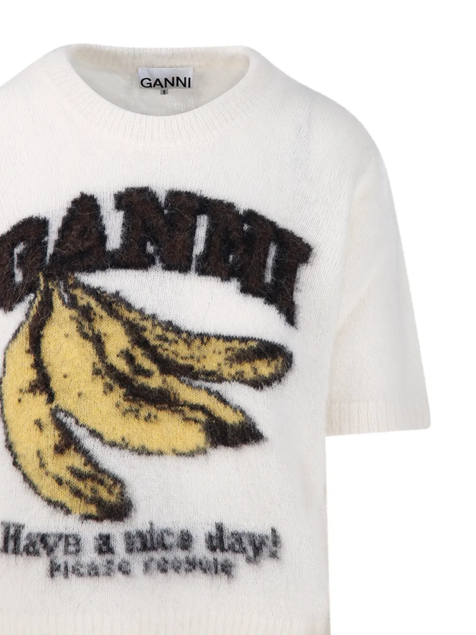 Ganni Graphic Knitted T-Shirt