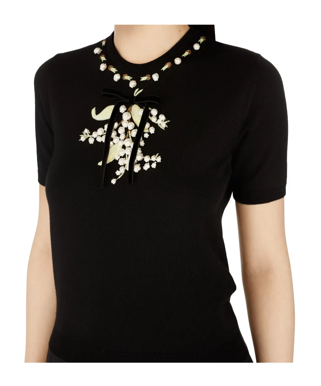 Short-Sleeved Knitted T-Shirt