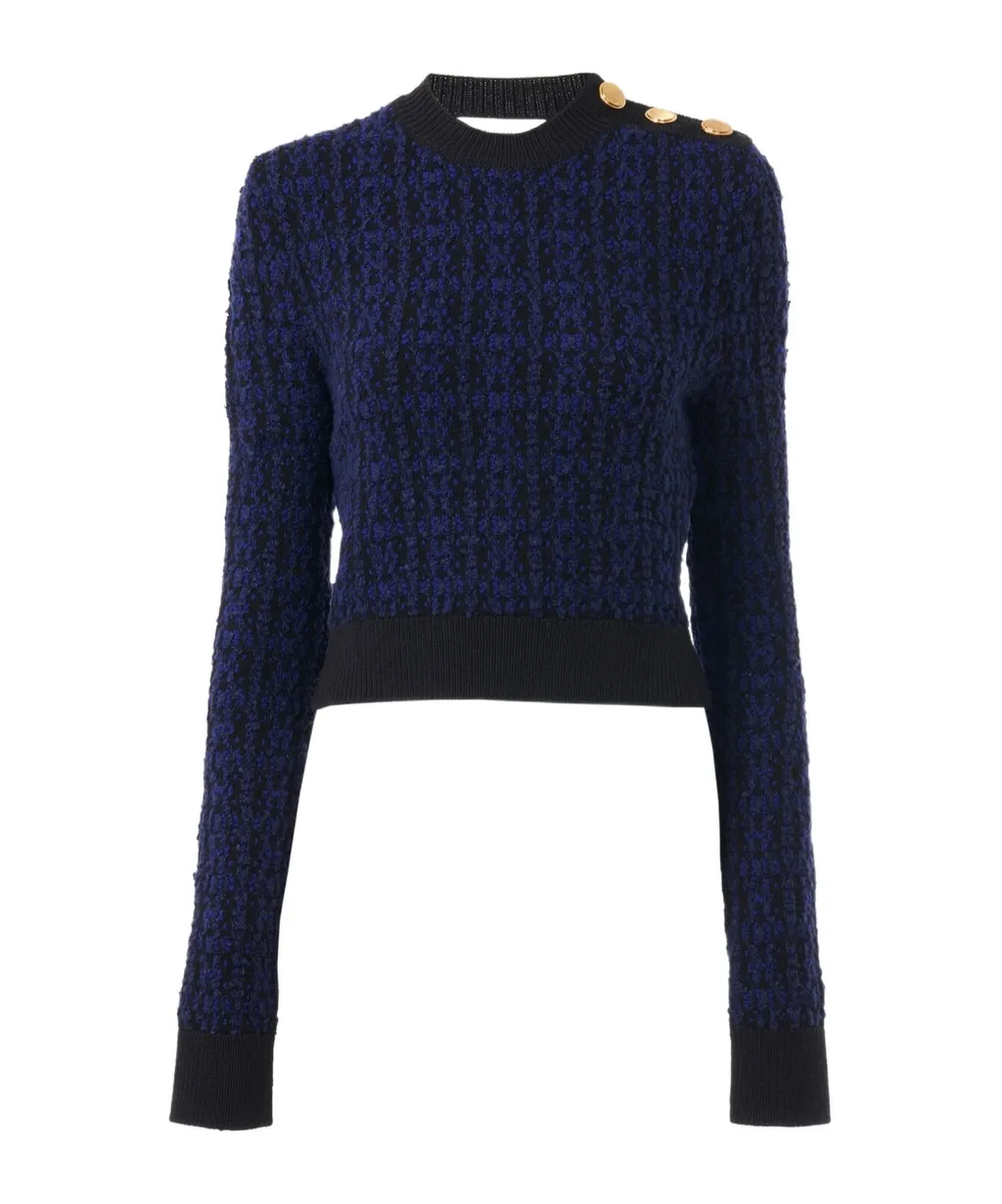 Boxy Mock-Neck Jumper In A Wool & Silk Knit