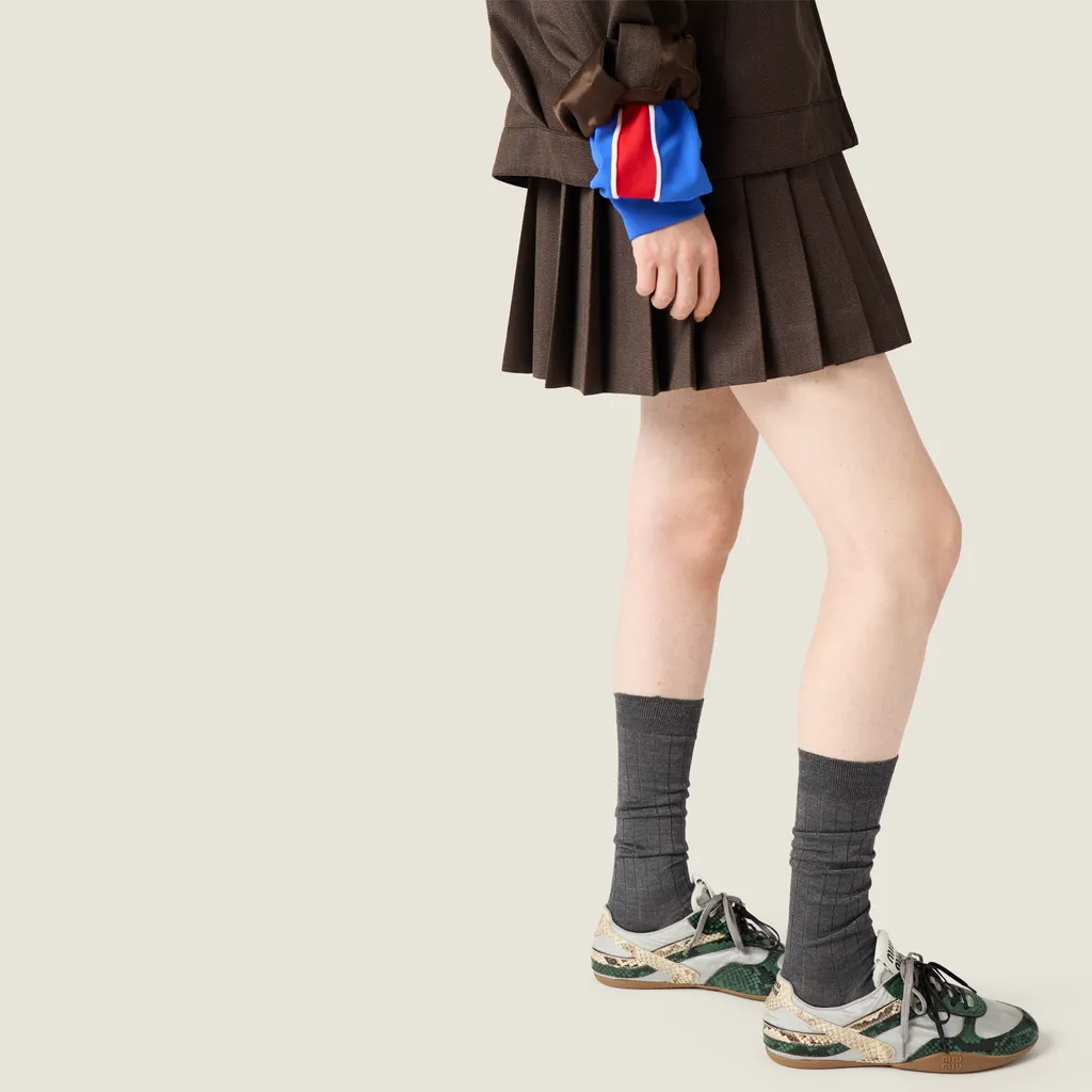Pleated Brown Skirt