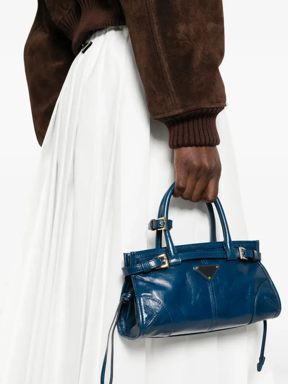 Mini Bonnie Buckle Leather Tote Bag