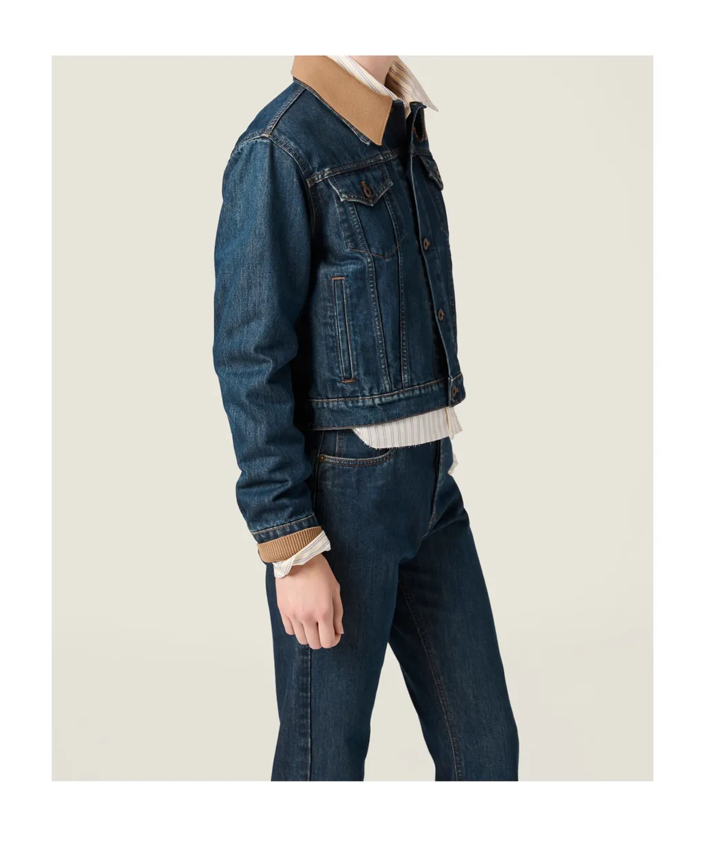 Miu Miu Button-Up Denim Jacket