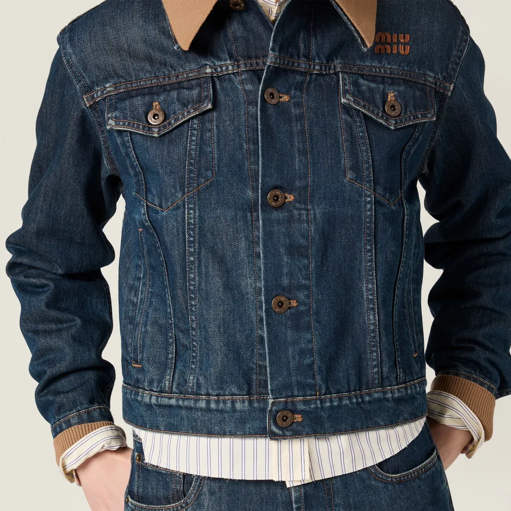 Miu Miu Button-Up Denim Jacket