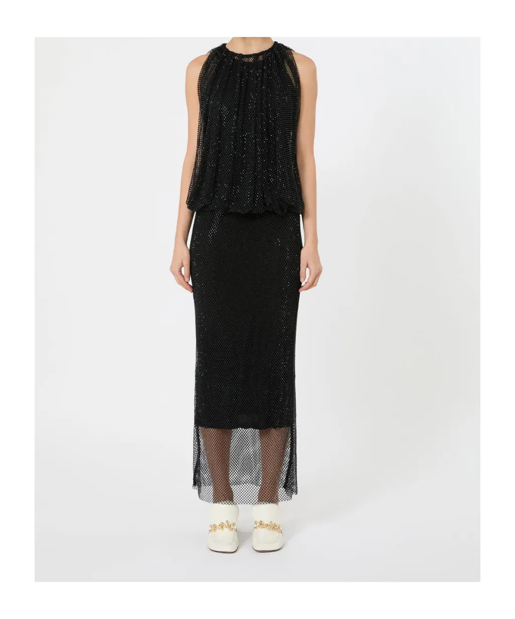 Sleeveless Crystal Knit Dress