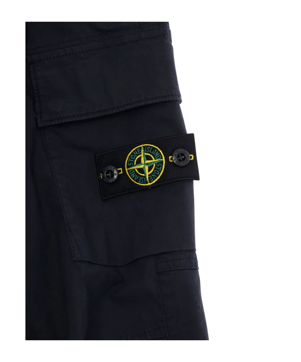 Stone Island Junior Logo Patch Cargo Trousers