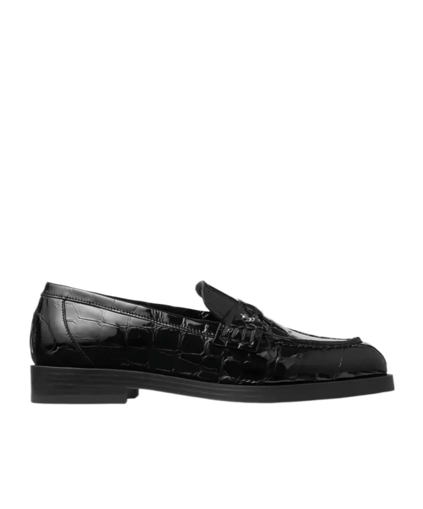 Ivy Crocodile-Embossed Loafers