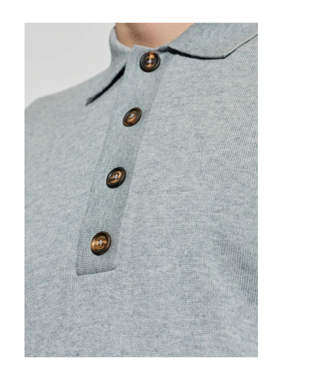 Eleventy Fine-Knit Short-Sleeved Polo Shirt