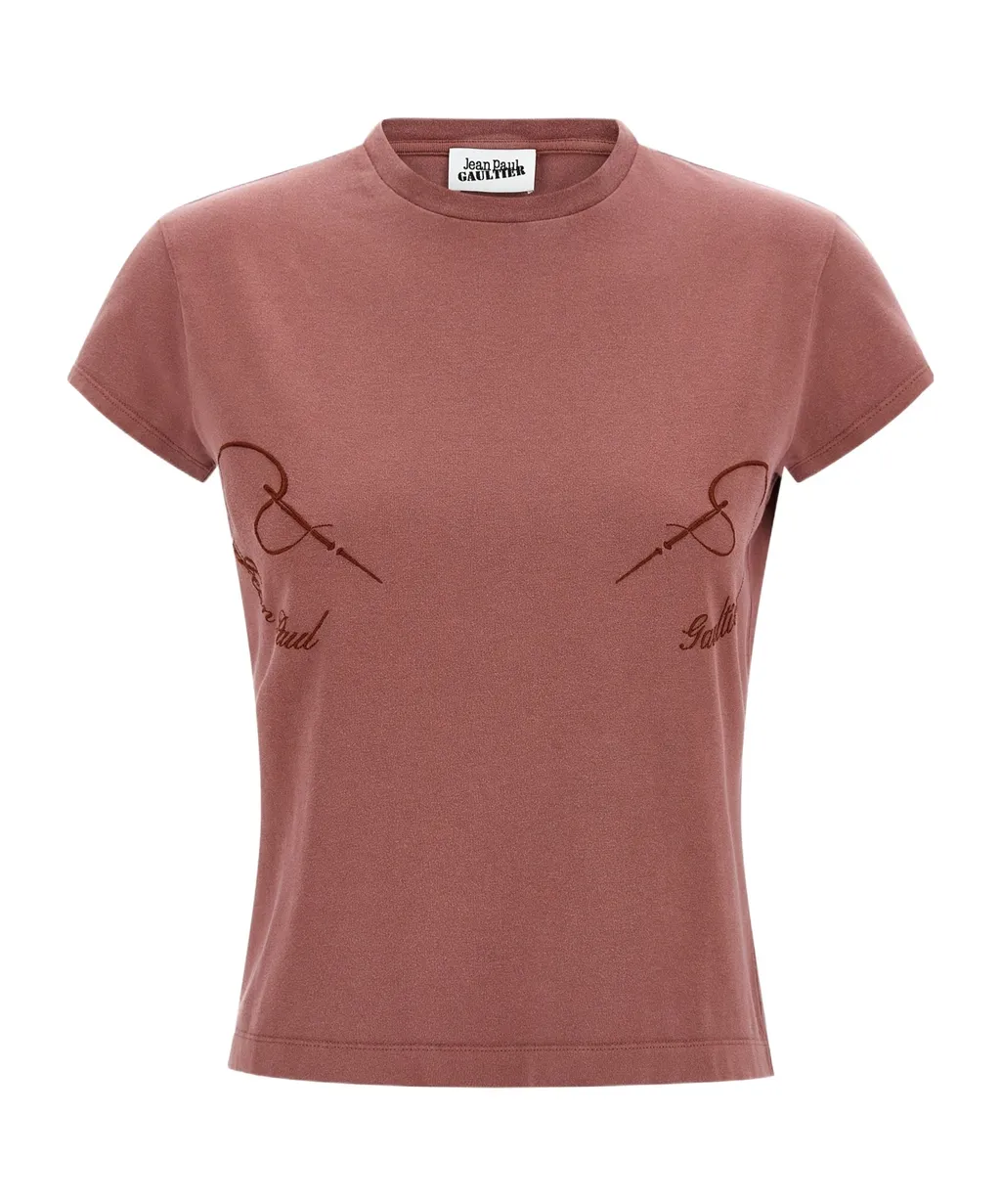 The Needles Embroidered Faded T-Shirt