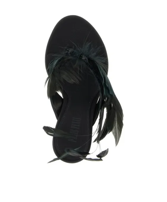 Paris Texas Lidia Feather Thong Mules