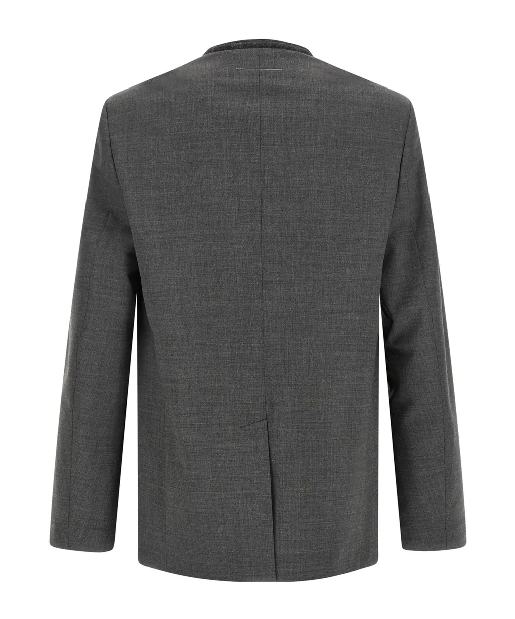 Mm6 Maison Margiela Long Sleeve V-Neck Blazer