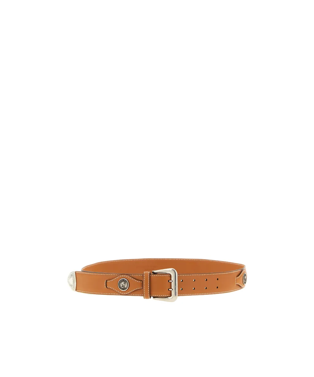 Ermanno Scervino Coin Detail Leather Belt