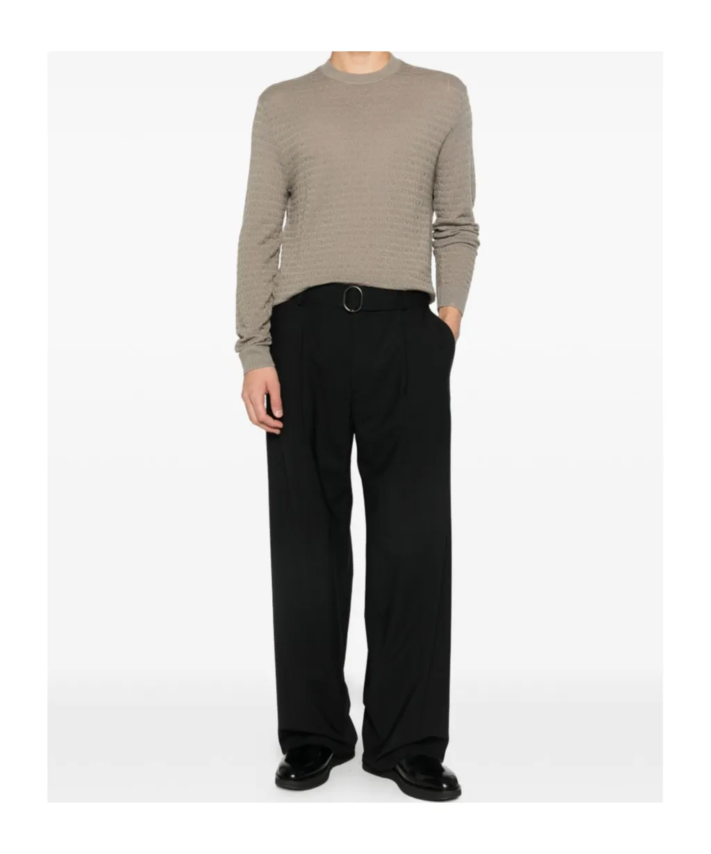 Textured Crew-Neck Sweater
