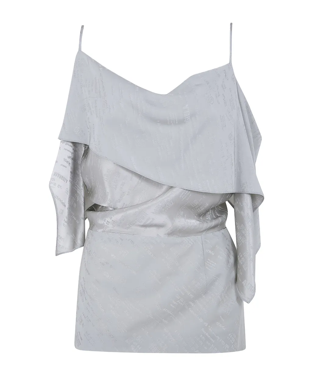 Mm6 Maison Margiela Folded Jacquard Top