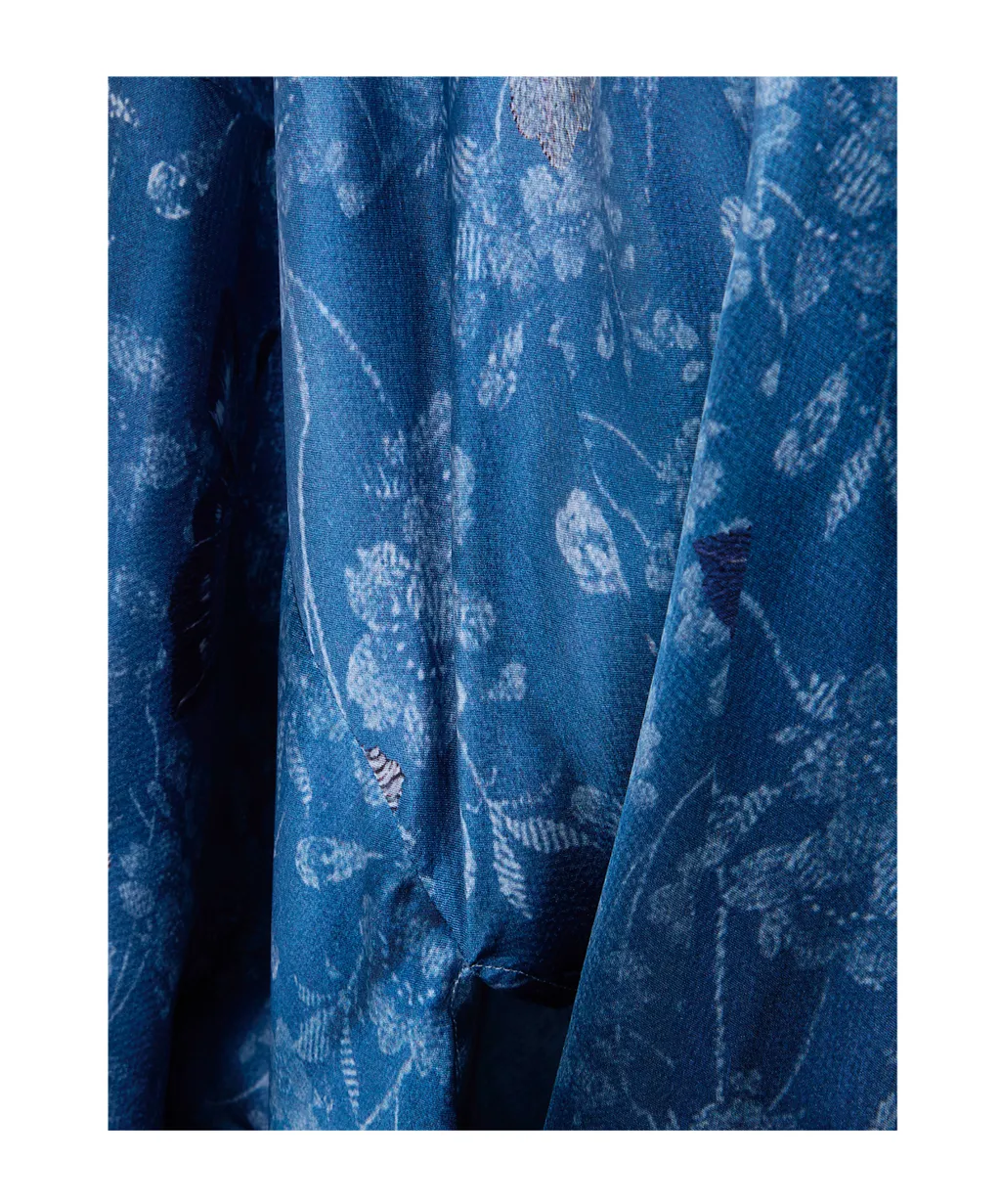 Floral-Print Kimono Jacket