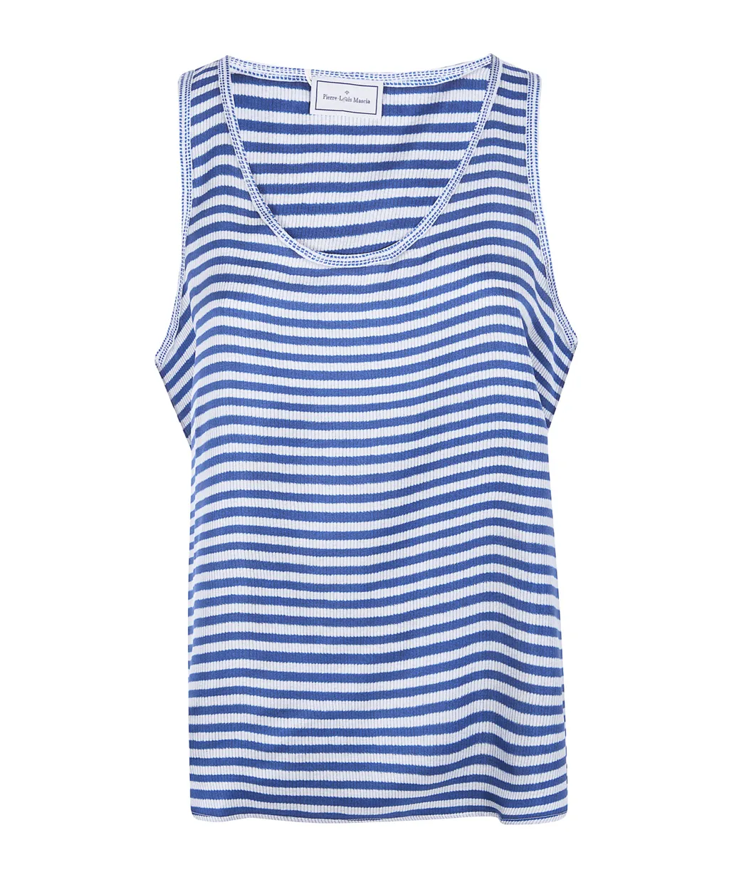 Striped Silk Tank Top