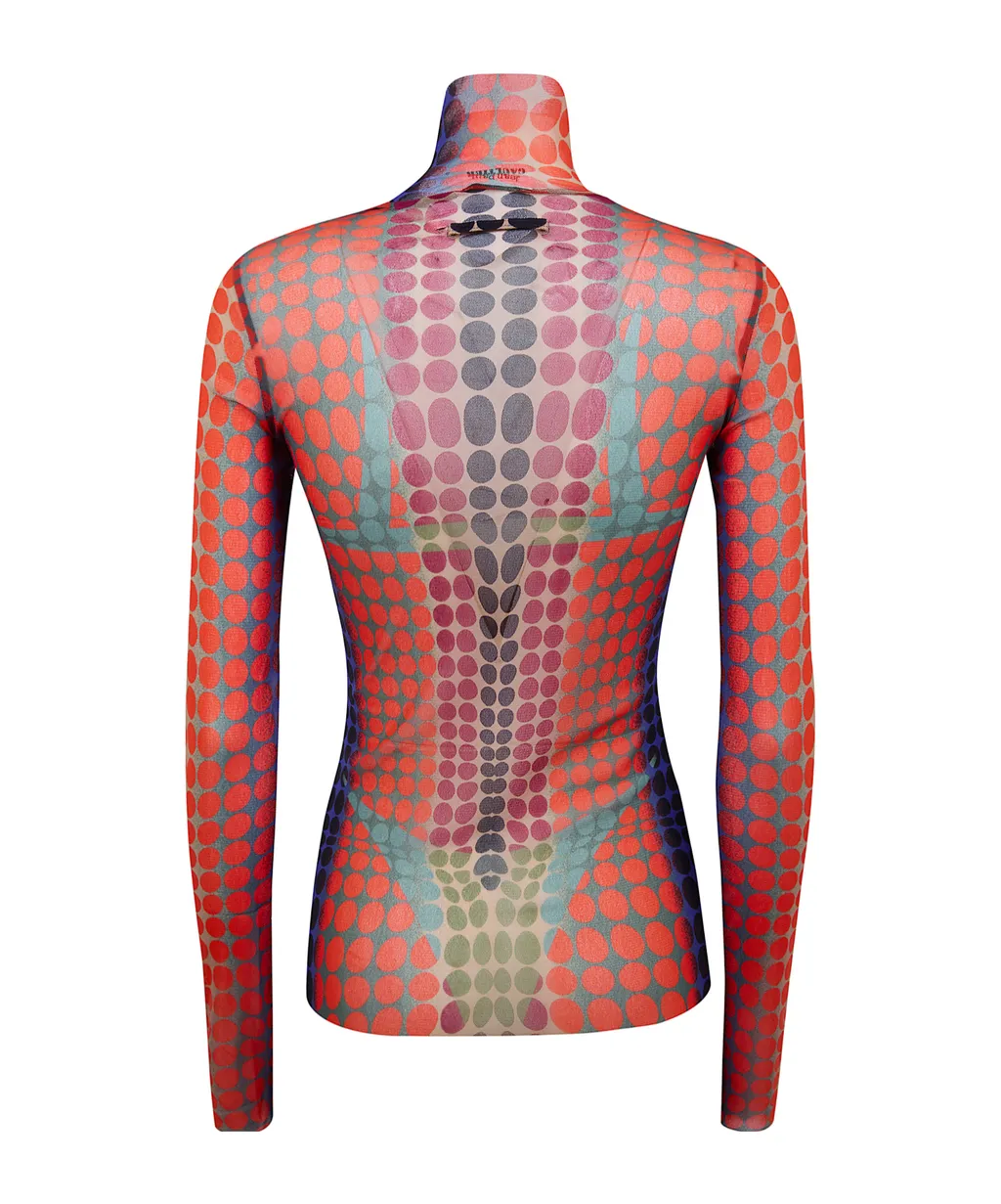 Polka-Dot Long-Sleeve Top