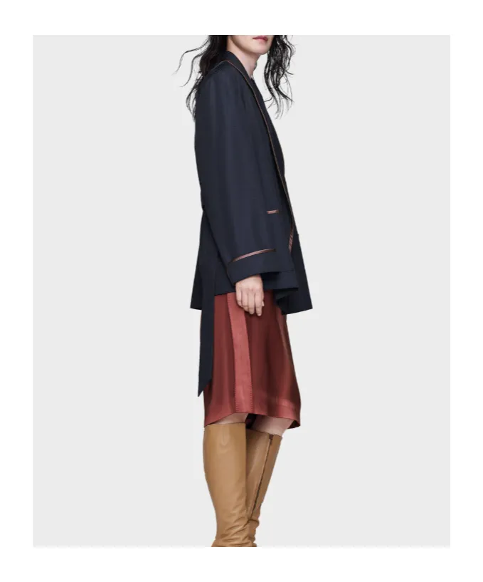 Maison Margiela Belted Piped Trim Blazer