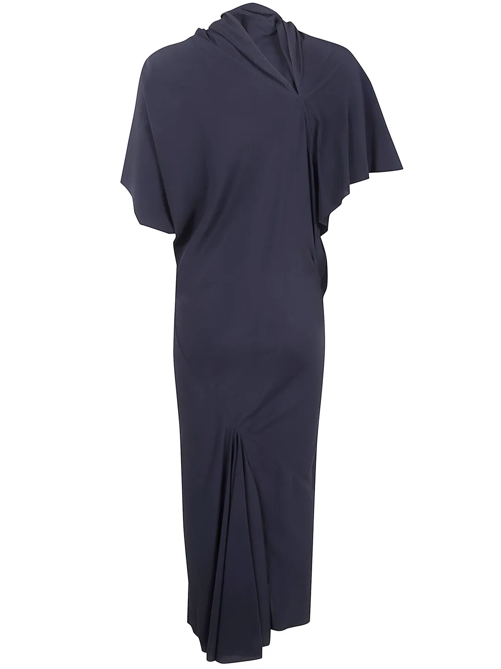 Rick Owens Asymmetric Neck Midi Dress