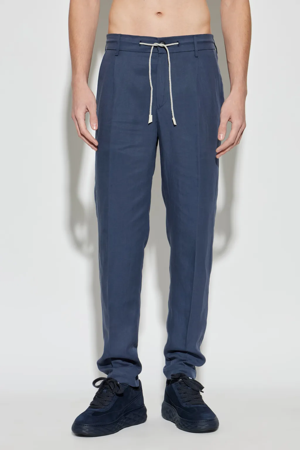 Eleventy Drawstring Creased Pants