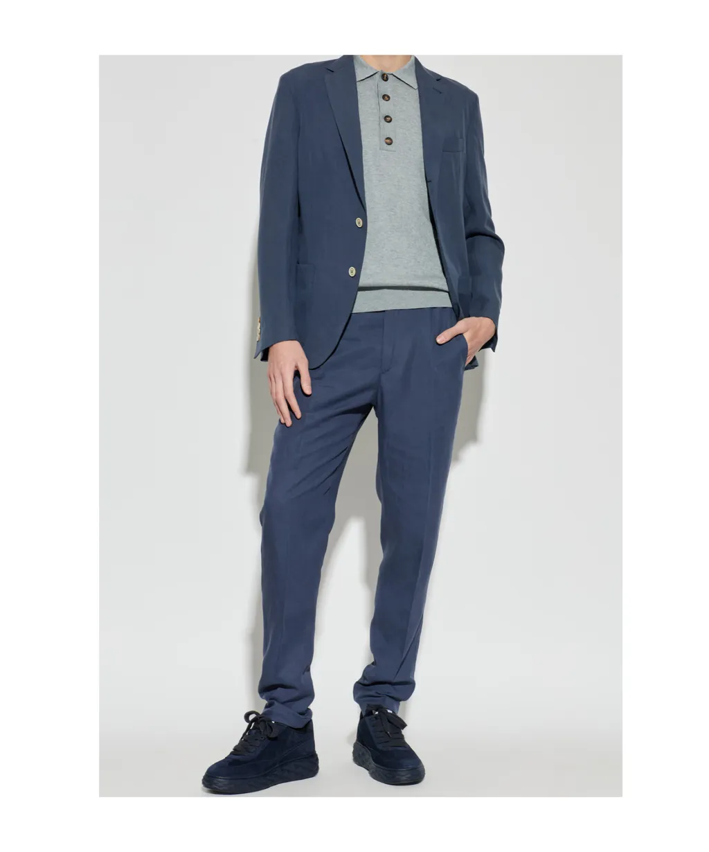 Eleventy Drawstring Creased Pants