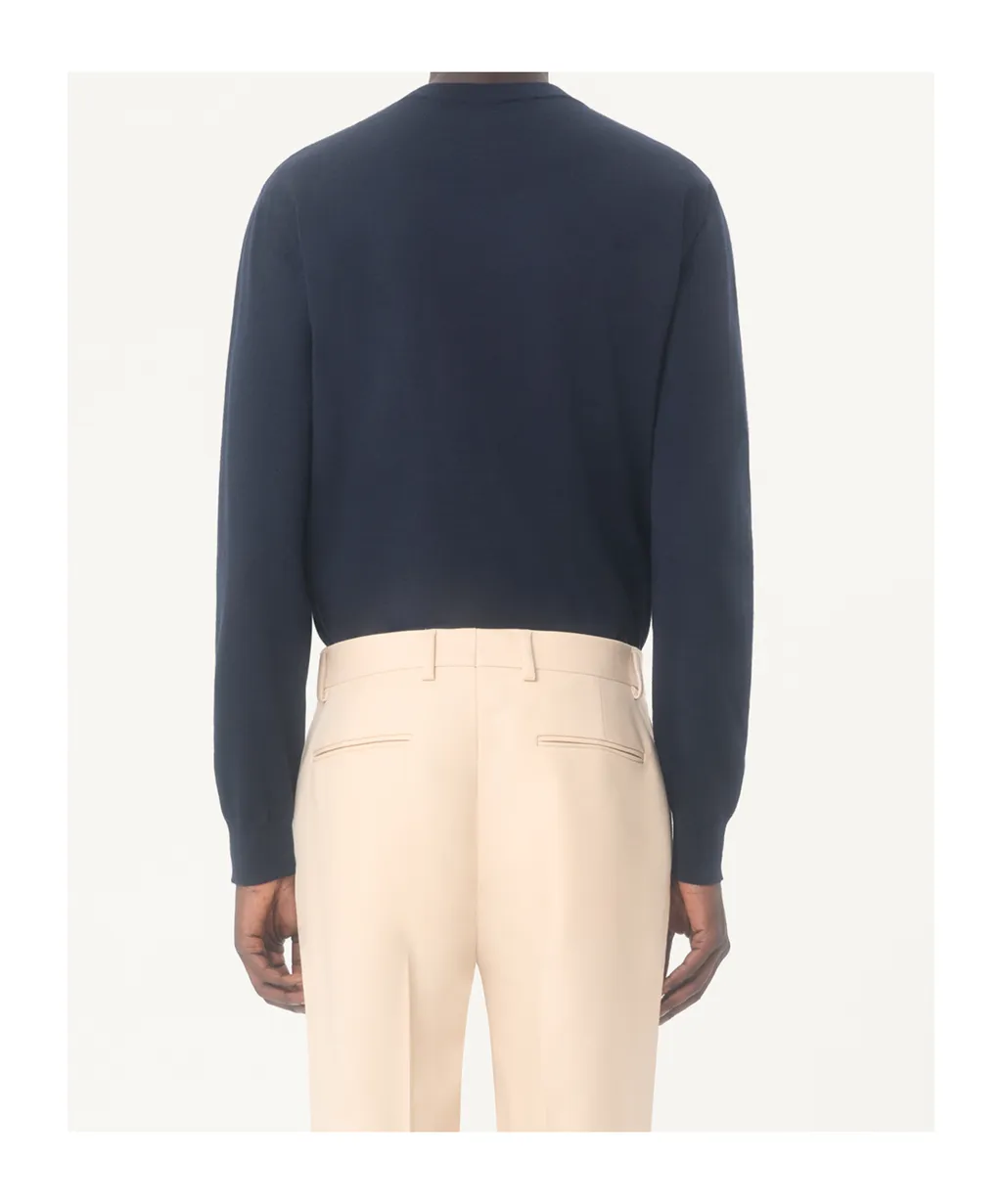 Valentino Vlogo Embroidered Crewneck Jumper
