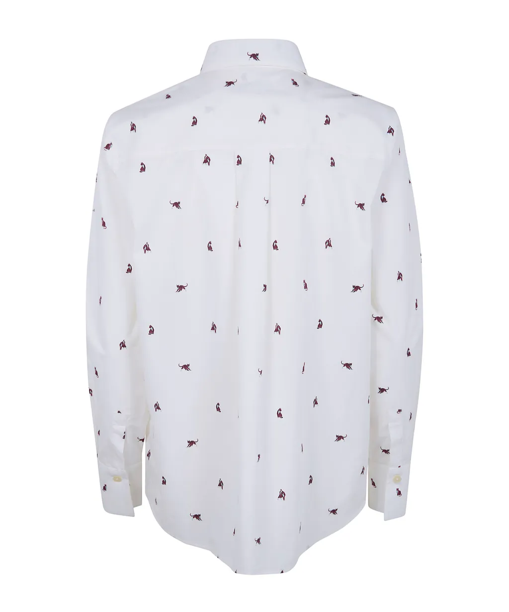 Paul Smith Cat Printed Long Sleeved Shirt
