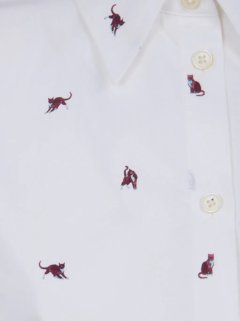 Paul Smith Cat Printed Long Sleeved Shirt