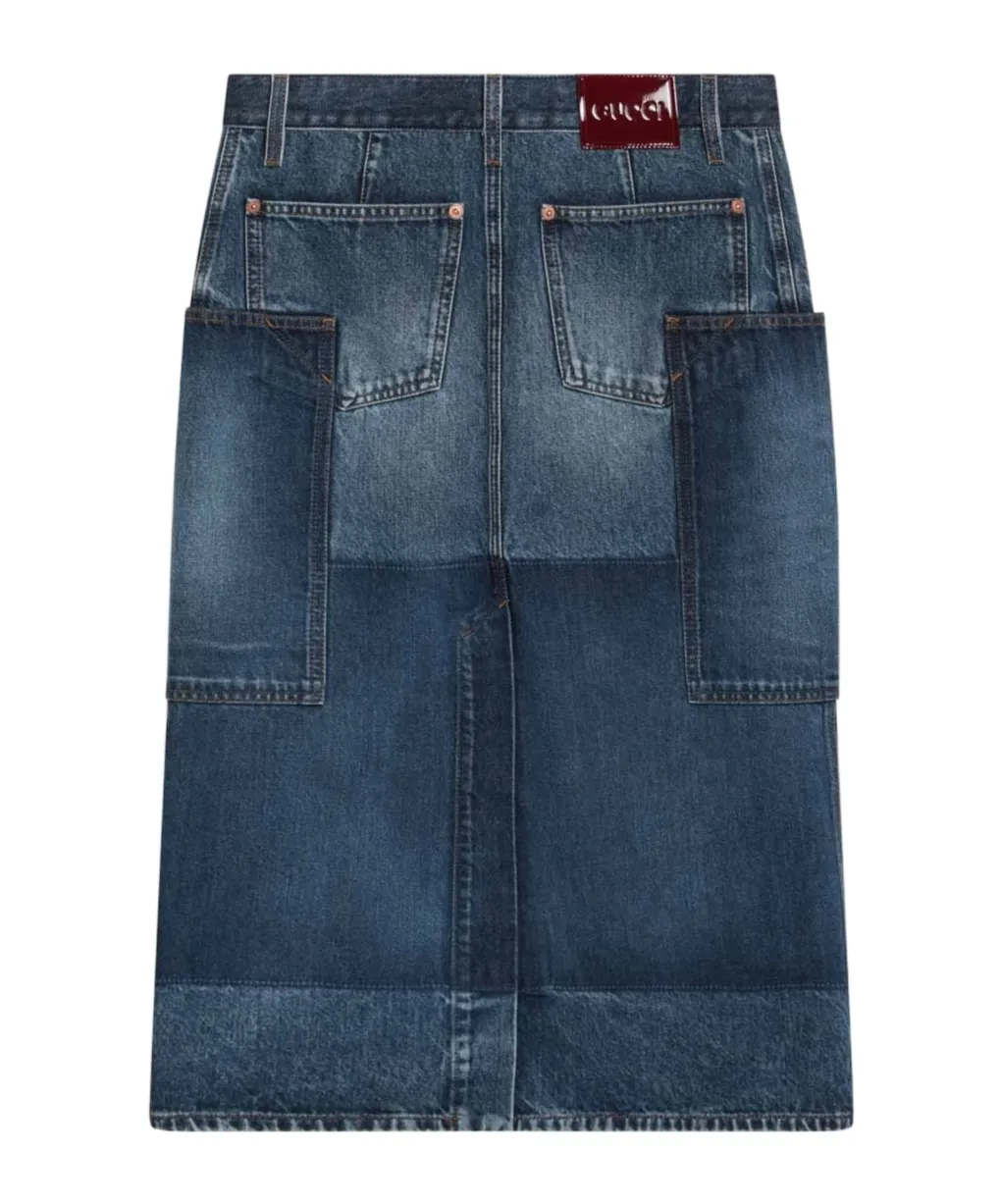Denim Midi Skirt