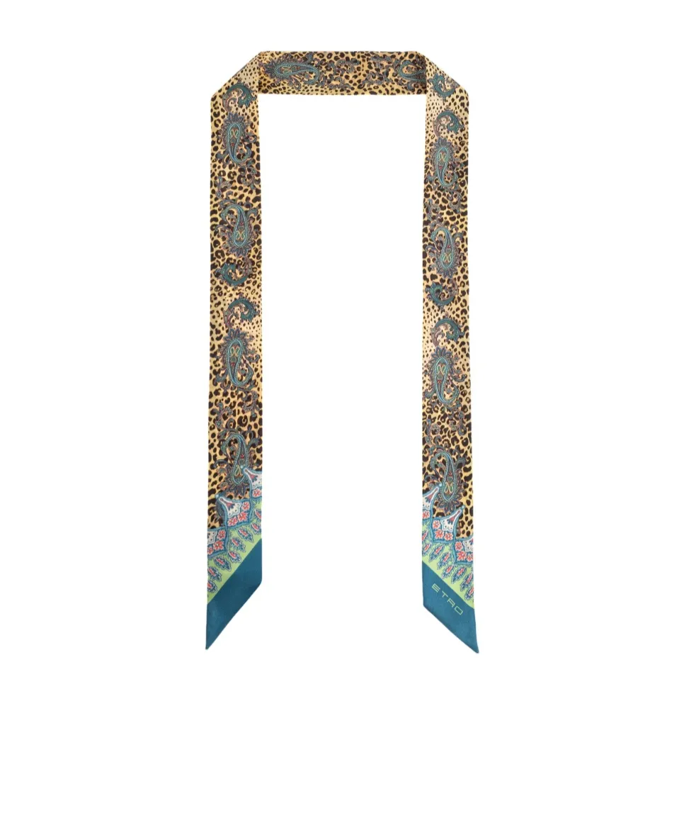 Patterned Silk Scarf