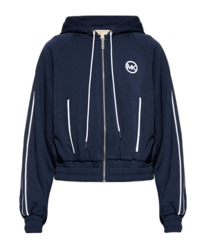 Michael Michael Kors Piqué Contrast Zip-Up Track Jacket