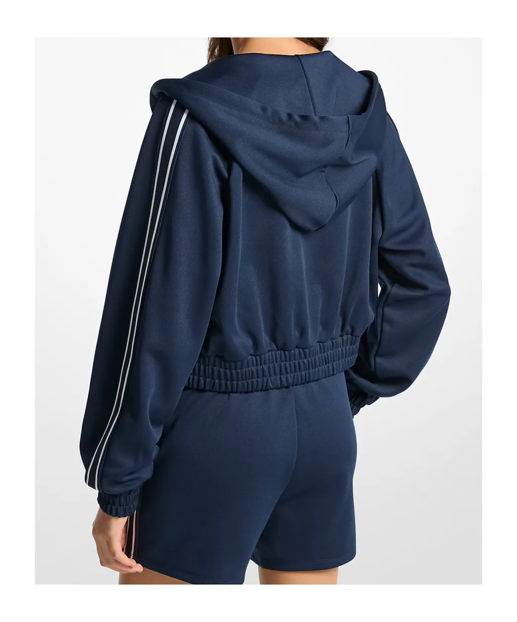 Michael Michael Kors Piqué Contrast Zip-Up Track Jacket