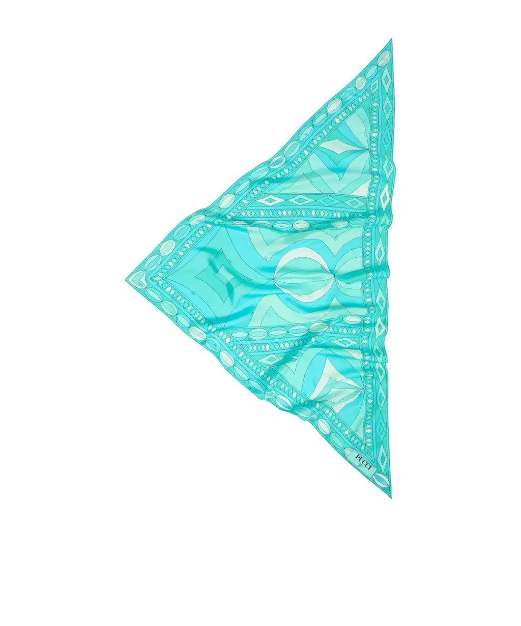 Collane Print Triangle Silk Scarf