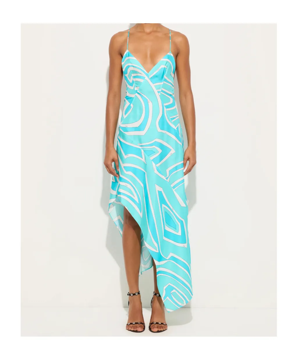 Labirinto-Print Silk Dress