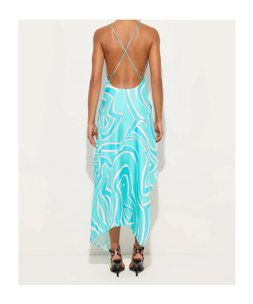 Labirinto-Print Silk Dress
