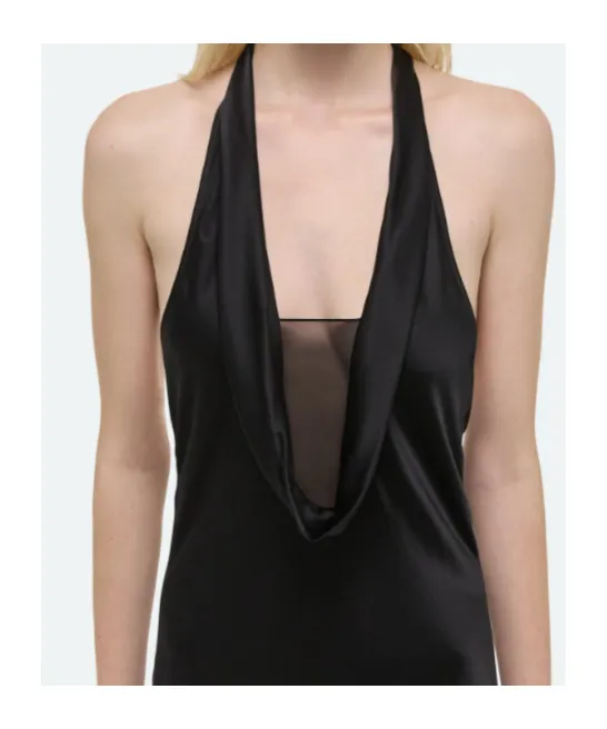 Silk U-Neck Dress