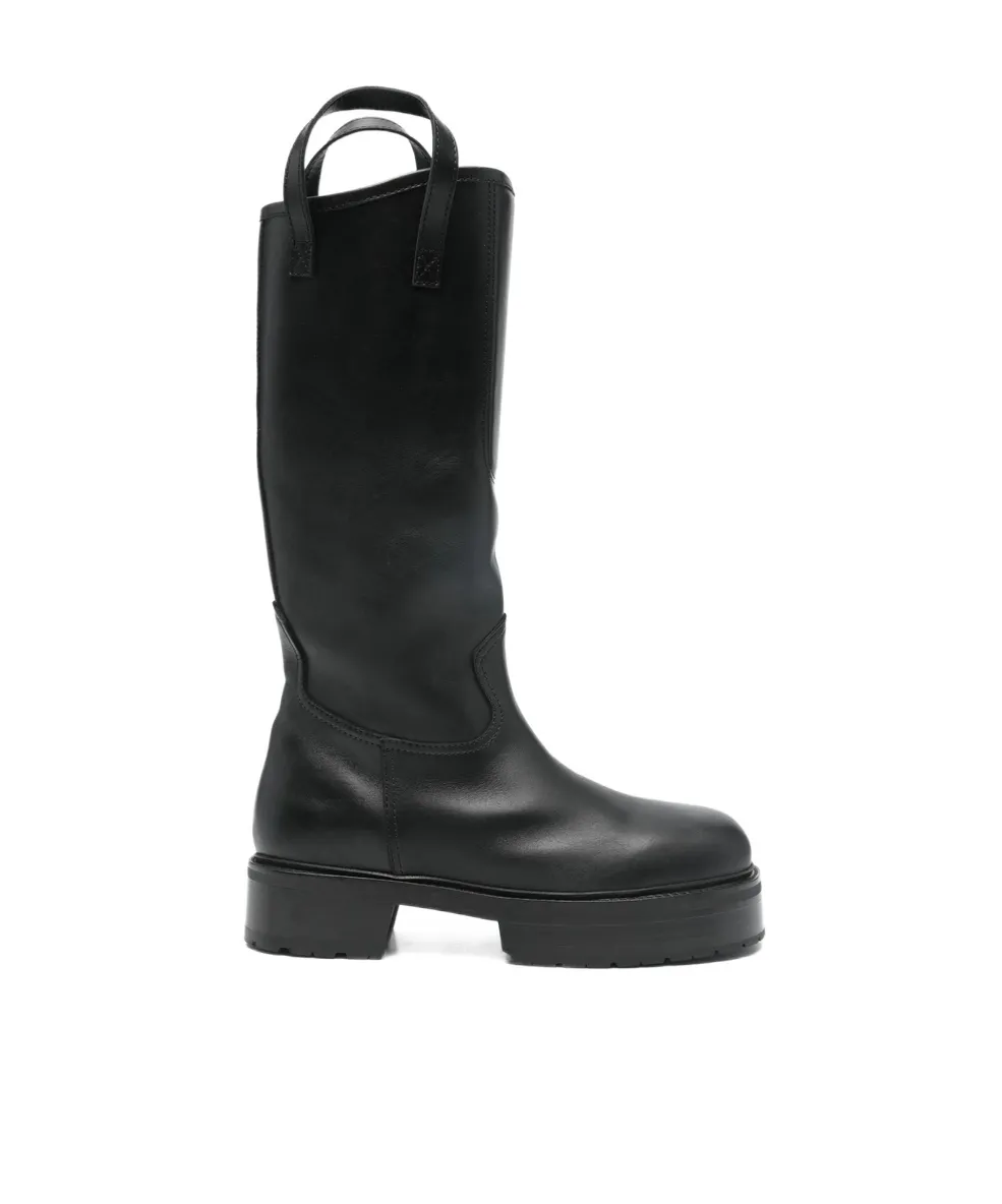 Platform Leather Boots