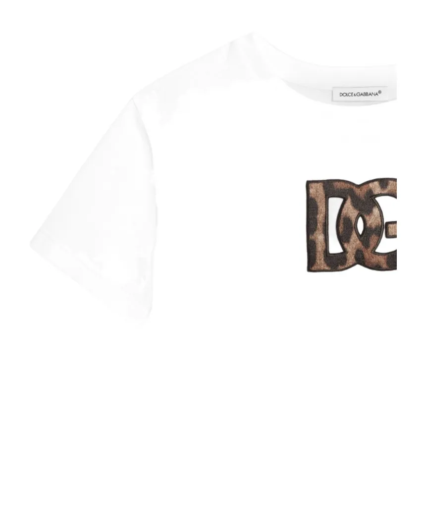 Dolce & Gabbana Kids Leopard Printed Jersey T-Shirt