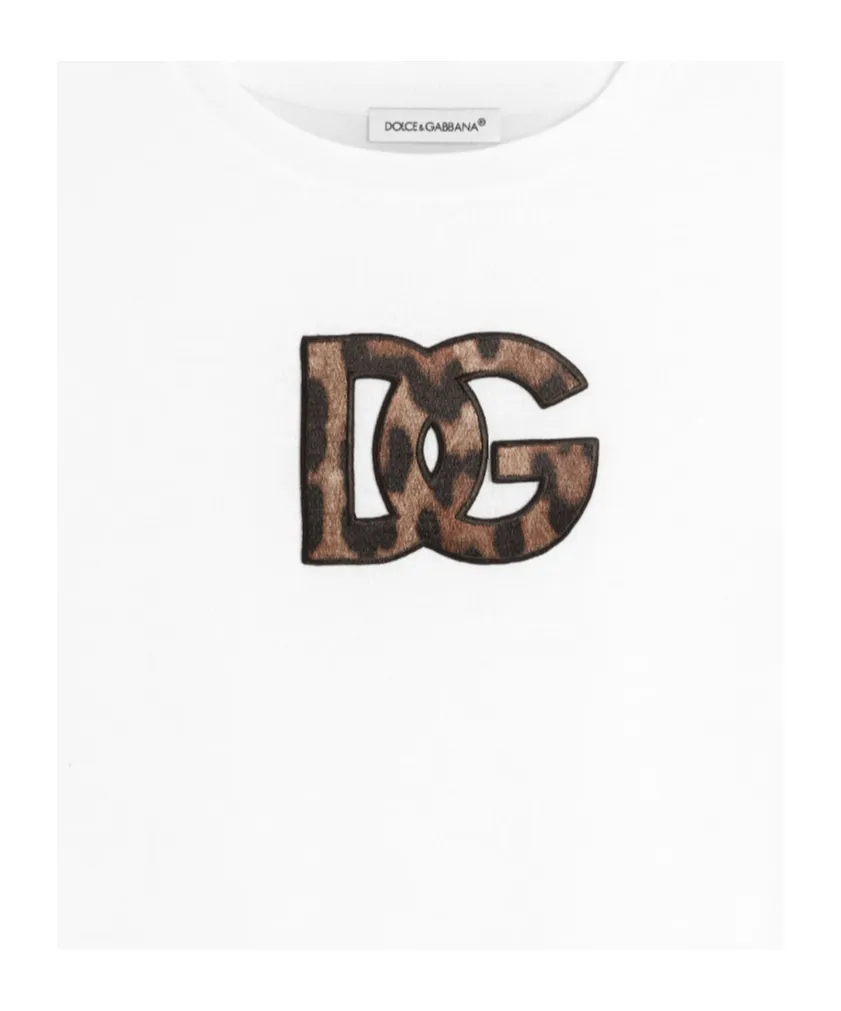 Dolce & Gabbana Kids Leopard Printed Jersey T-Shirt