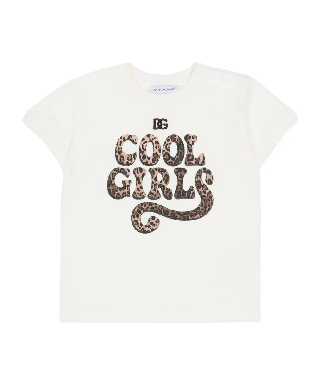 Dolce & Gabbana Kids Leopard Printed Jersey T-Shirt