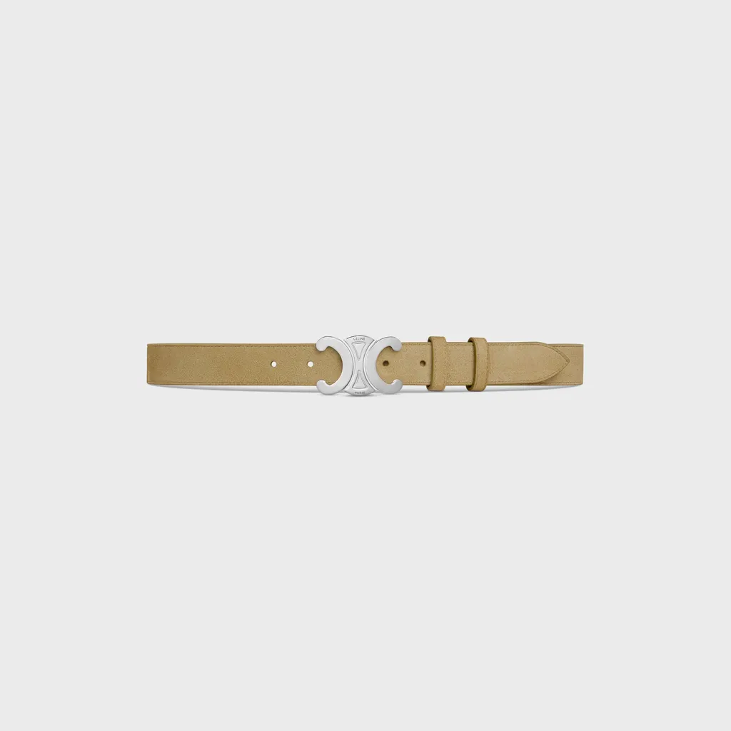 Large 30Mm Triomphe Belt In Suede Calfskin